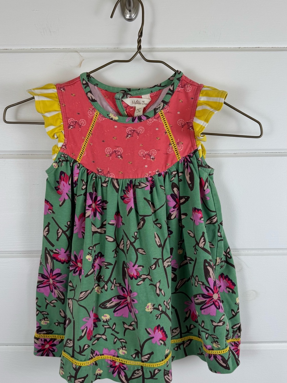 Matilda Jane Floral Flutter Sleeve Dress Girls Size 6